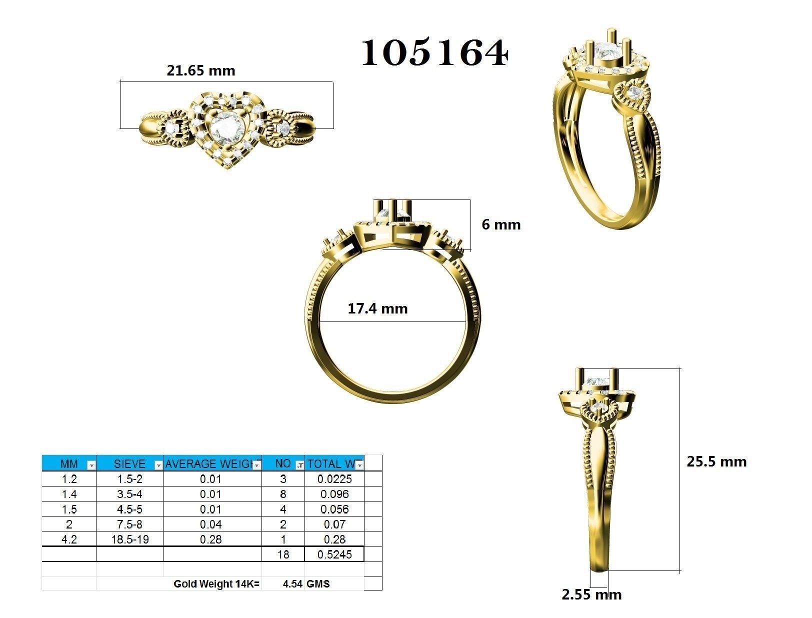 Ring - 105164 3D print model_12