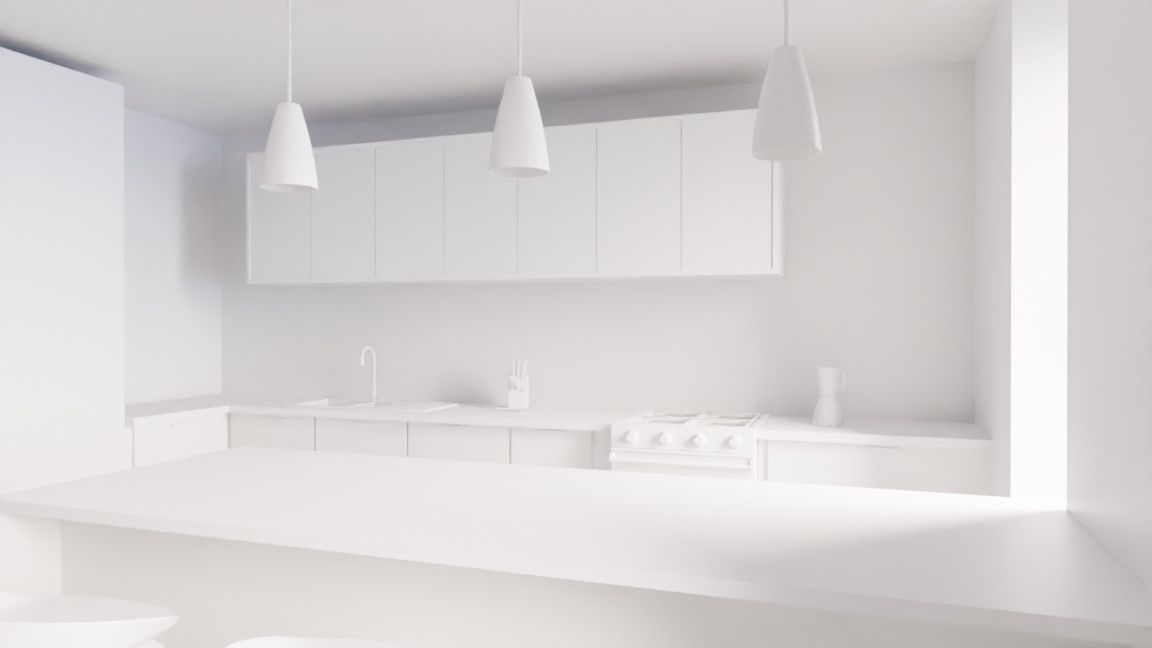 minimalist modern kitchen 3D model_9