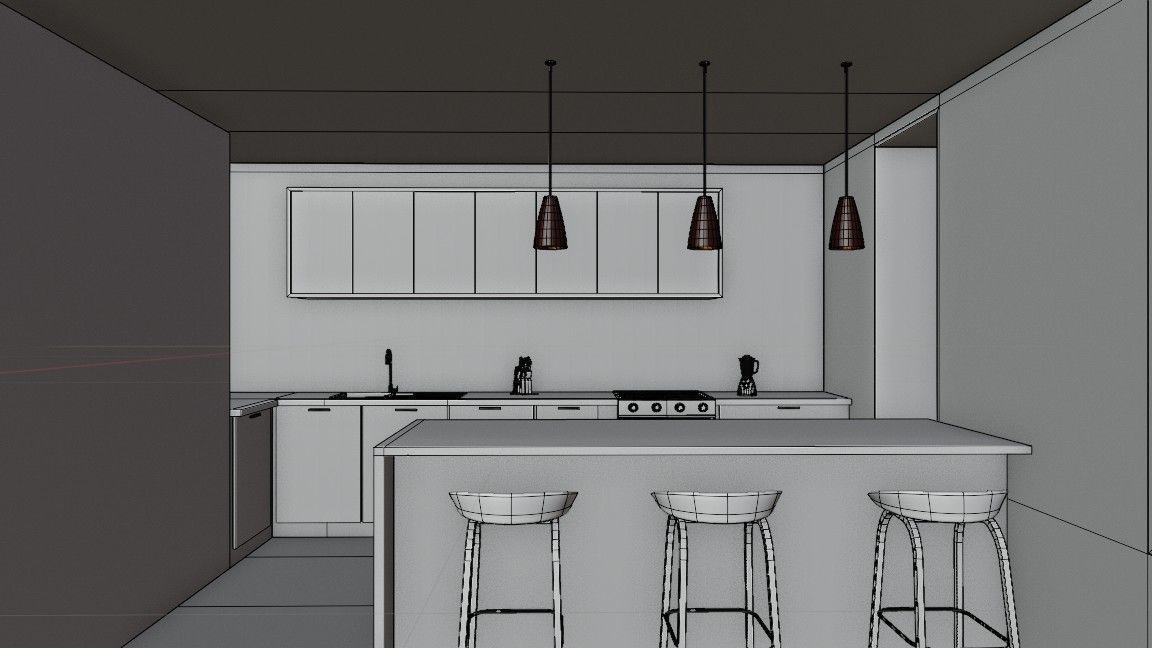 minimalist modern kitchen 3D model_17