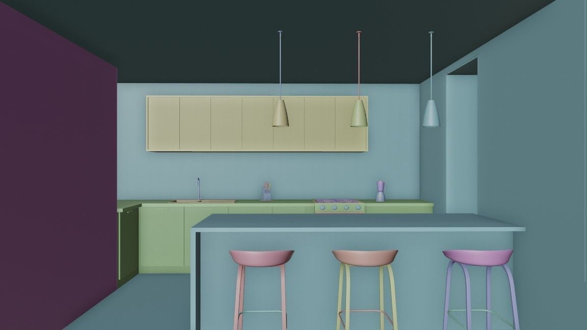 minimalist modern kitchen 3D model_12