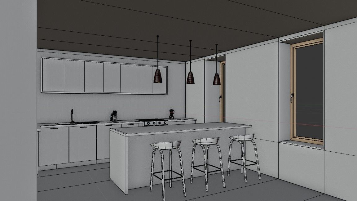 minimalist modern kitchen 3D model_16