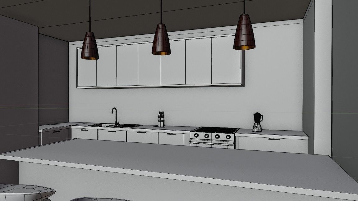 minimalist modern kitchen 3D model_19