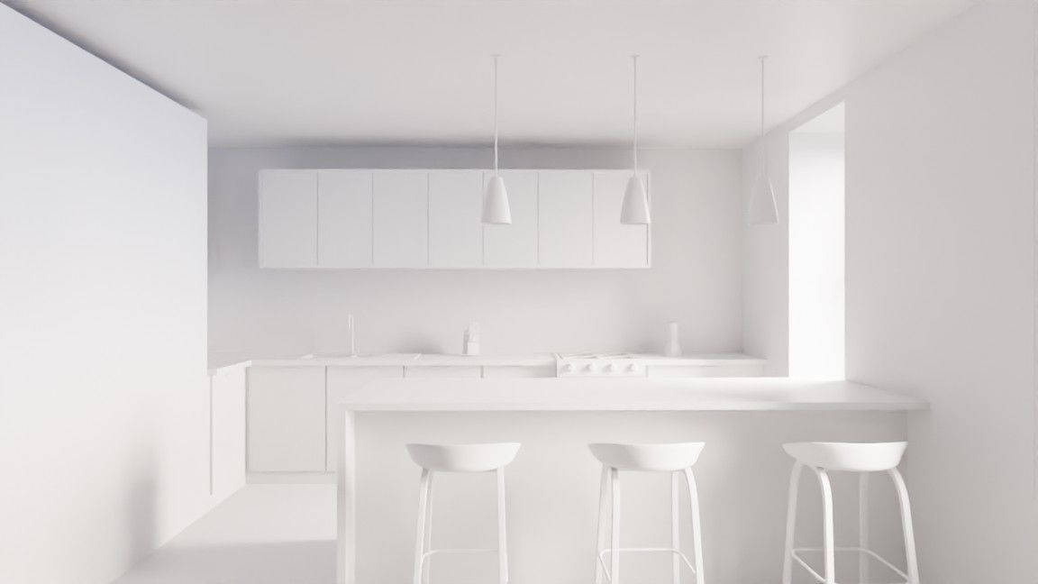 minimalist modern kitchen 3D model_7