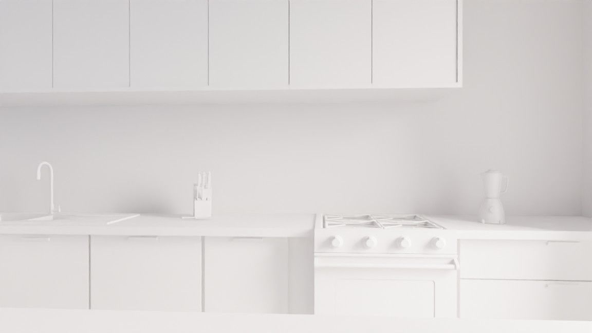 minimalist modern kitchen 3D model_10