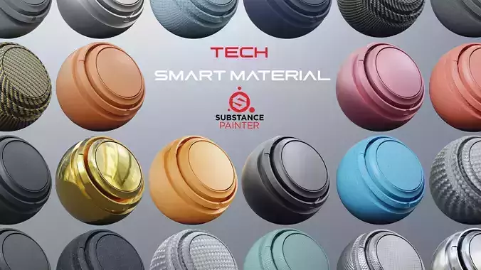 50 tech smart material substance painter Texture