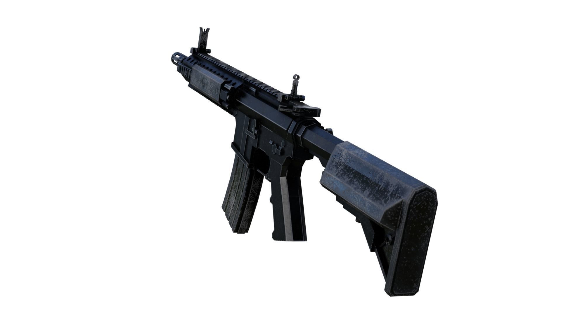 M4A1 Carbine Low-poly 3D model_1