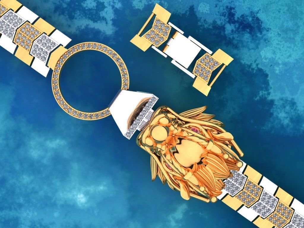 Dragon bracelet - Mens dragon bracelet - Chain bracelets - N1009 3D print model_13