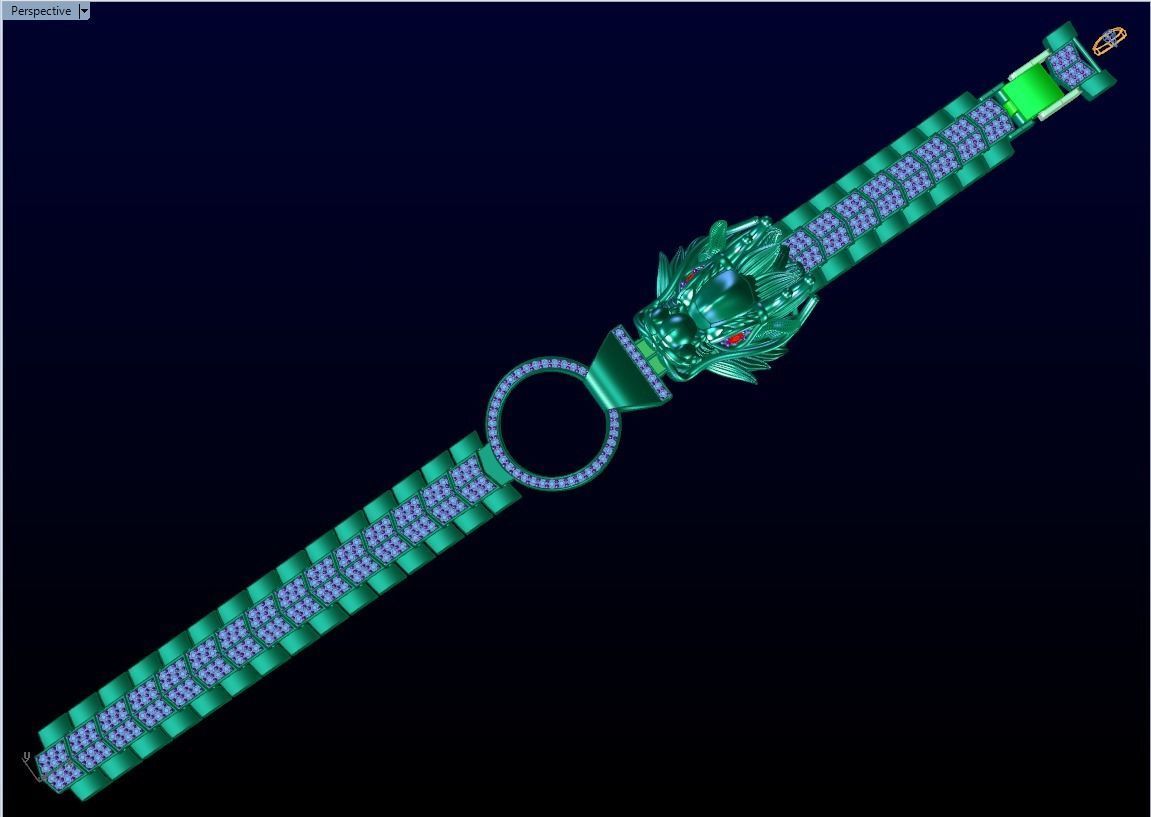 Dragon bracelet - Mens dragon bracelet - Chain bracelets - N1009 3D print model_14