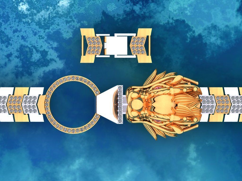 Dragon bracelet - Mens dragon bracelet - Chain bracelets - N1009 3D print model_10