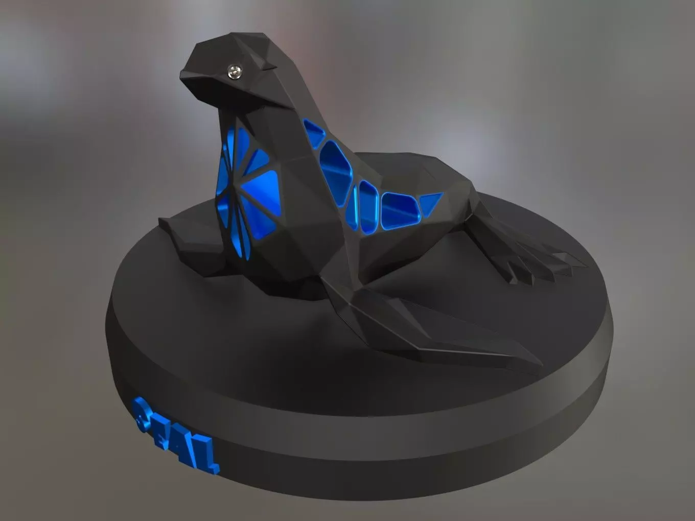 Voronoi Seal 3D print model_0