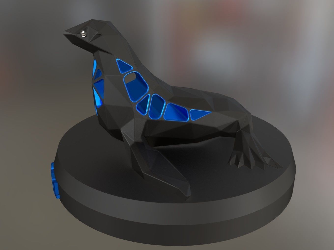 Voronoi Seal 3D print model_1