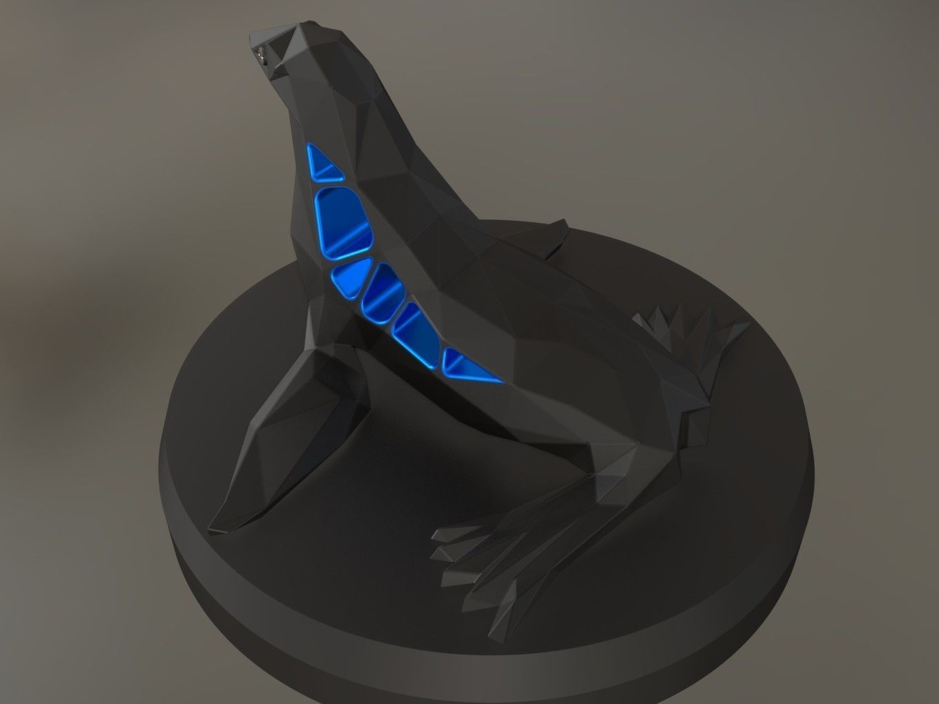 Voronoi Seal 3D print model_2