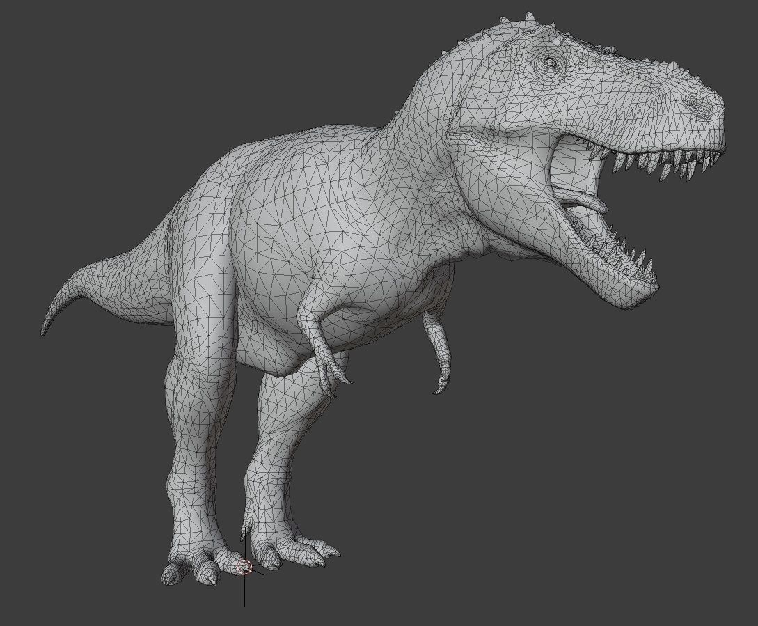T-Rex Low-poly 3D model_4