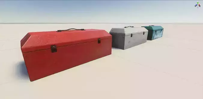 ToolBox three different colored trunks