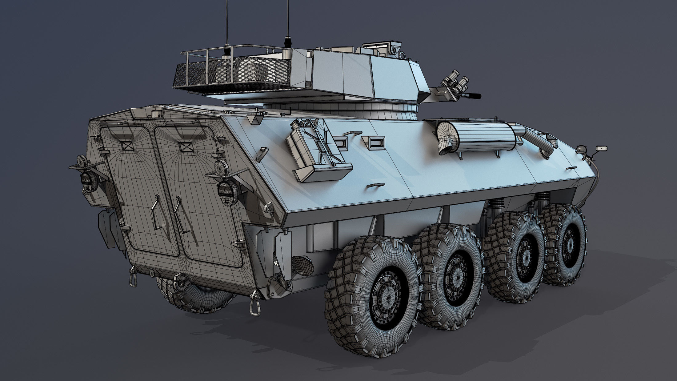 LAV-25 High-Poly armored vehicle 3D model_8