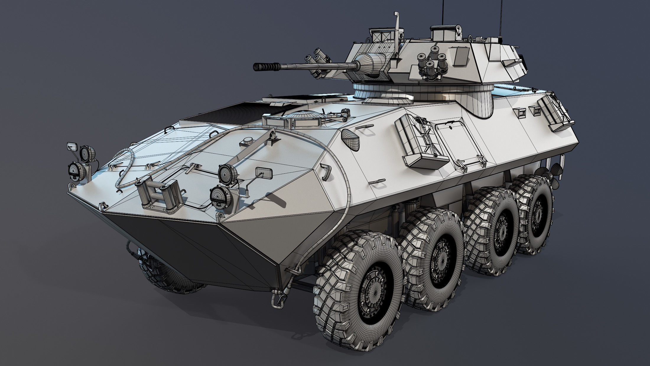 LAV-25 High-Poly armored vehicle 3D model_7