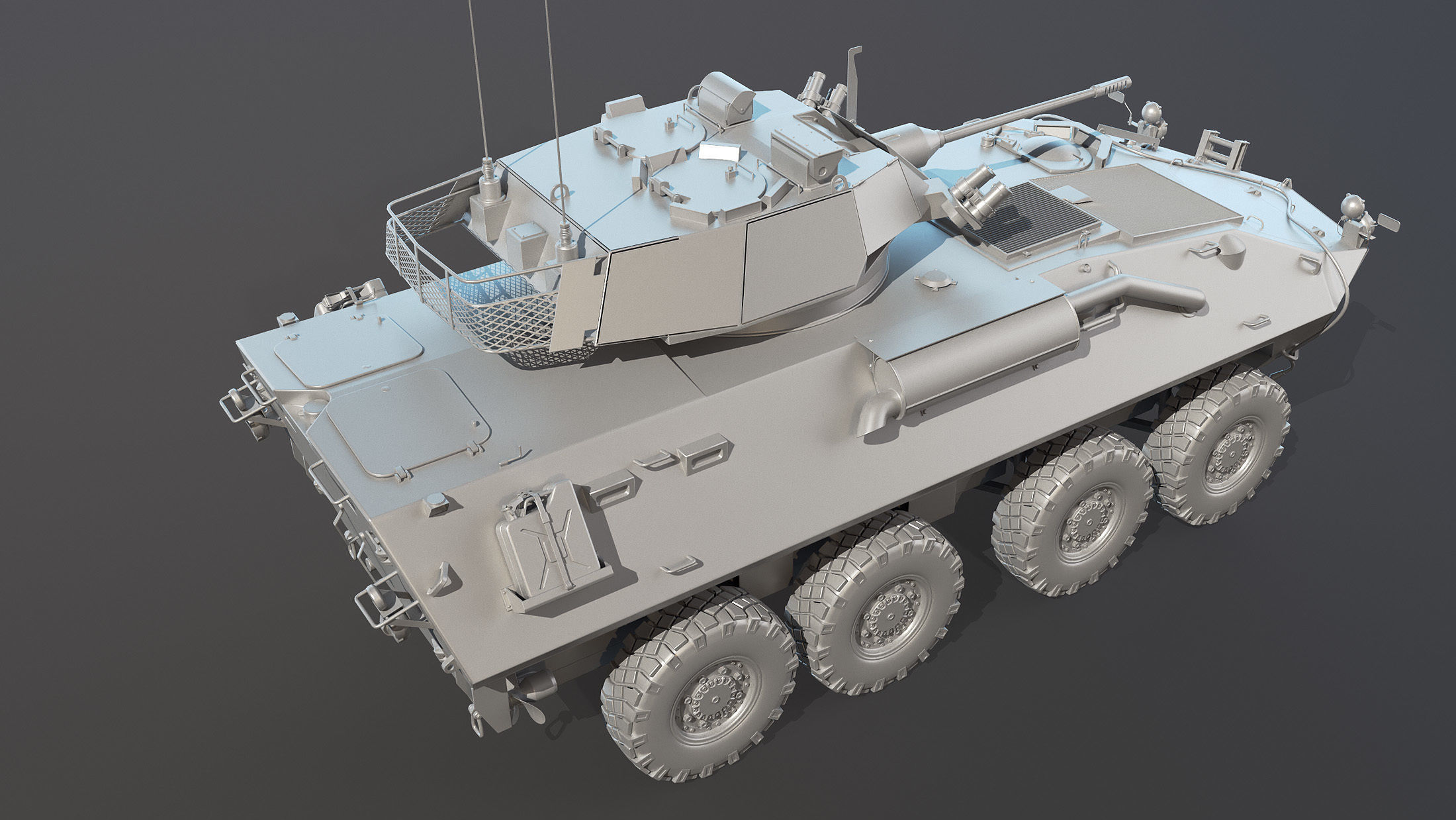LAV-25 High-Poly armored vehicle 3D model_4