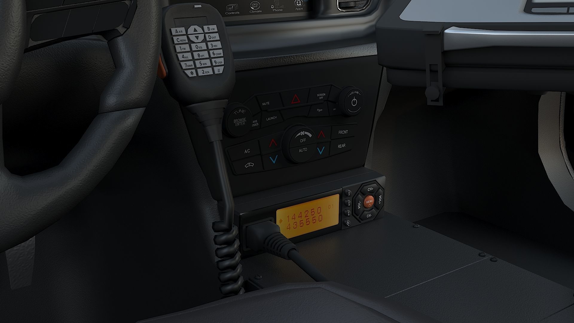 Four police cars of the Dodge Charger SRT and Hellcat brand 3D Model Collection_17