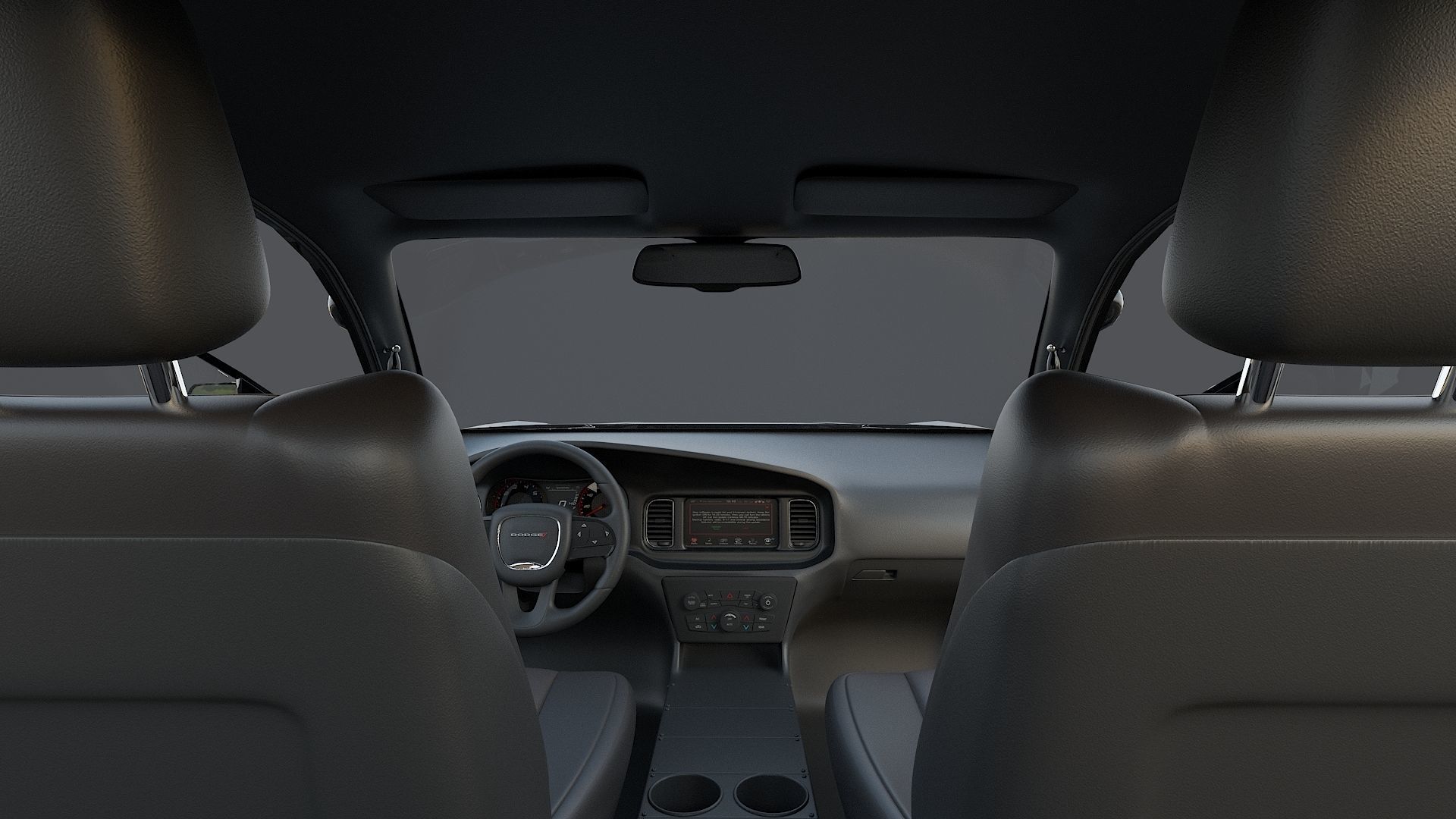 Four police cars of the Dodge Charger SRT and Hellcat brand 3D Model Collection_37