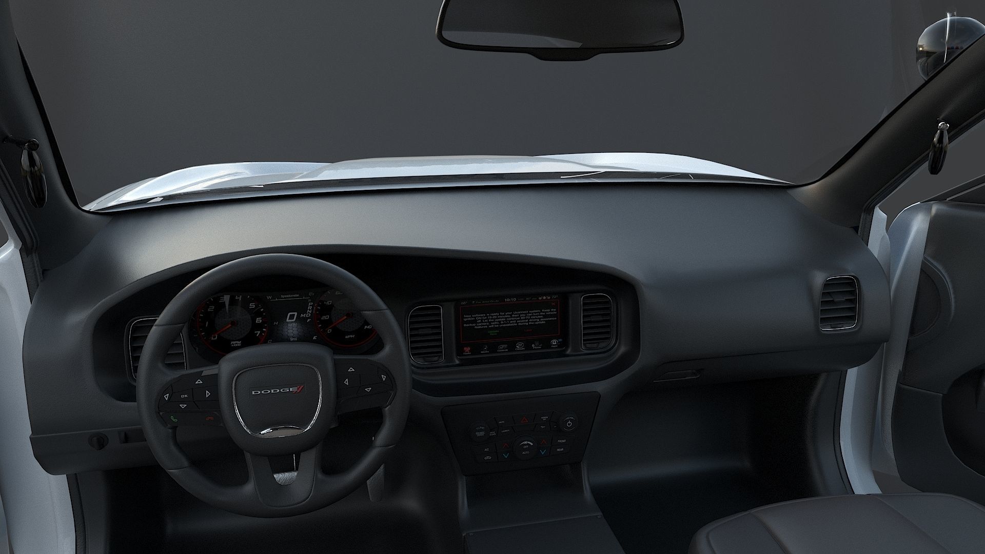 Four police cars of the Dodge Charger SRT and Hellcat brand 3D Model Collection_65