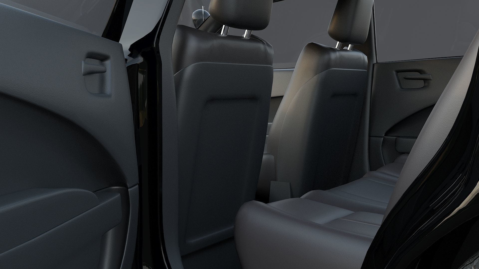 Four police cars of the Dodge Charger SRT and Hellcat brand 3D Model Collection_45