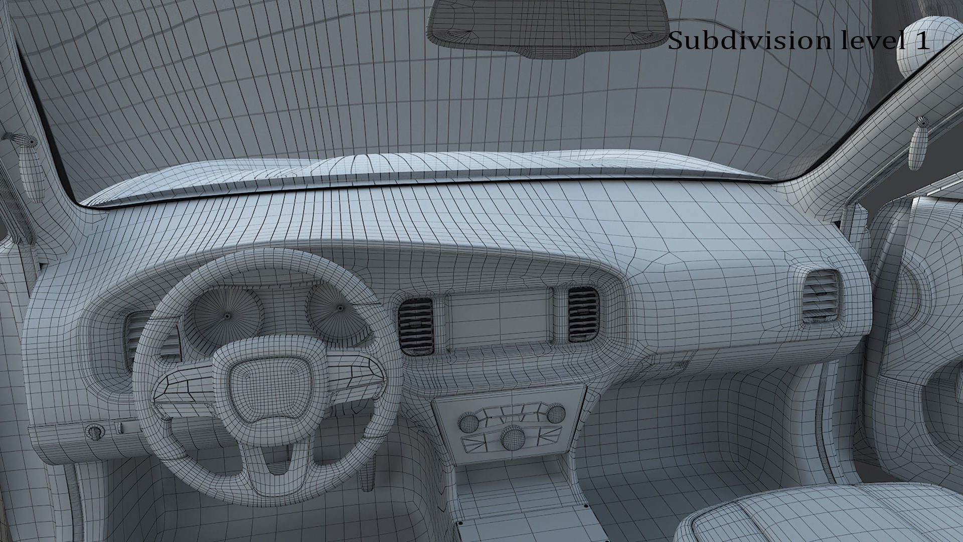 Four police cars of the Dodge Charger SRT and Hellcat brand 3D Model Collection_71