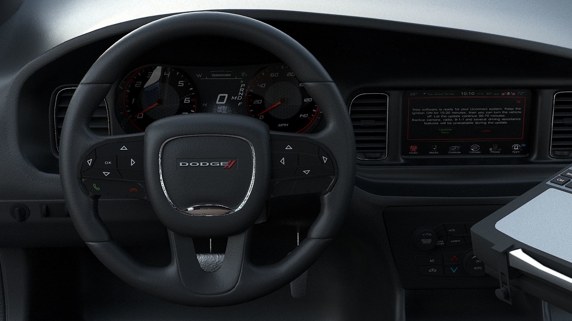 Four police cars of the Dodge Charger SRT and Hellcat brand 3D Model Collection_83