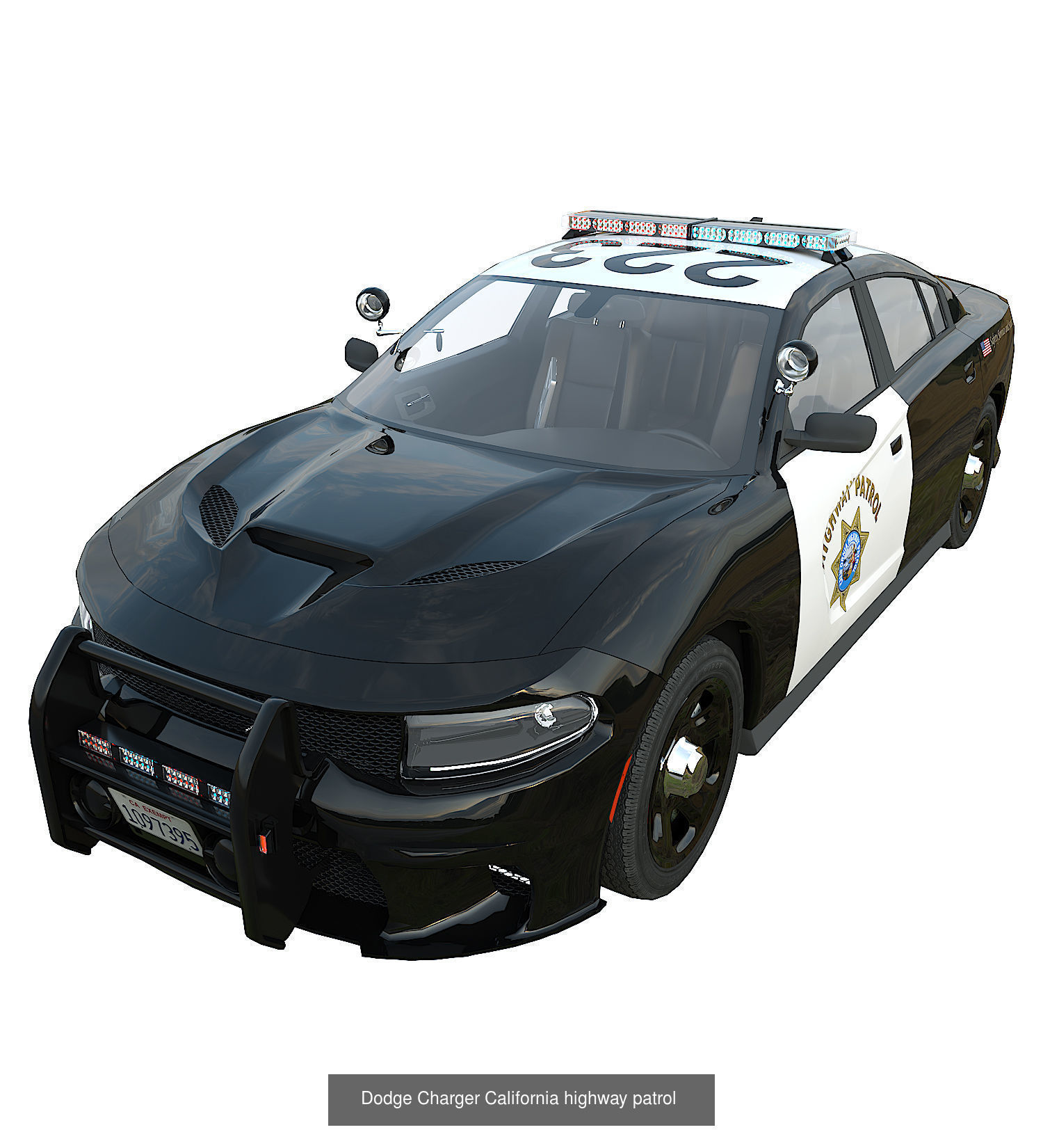 Four police cars of the Dodge Charger SRT and Hellcat brand 3D Model Collection_2
