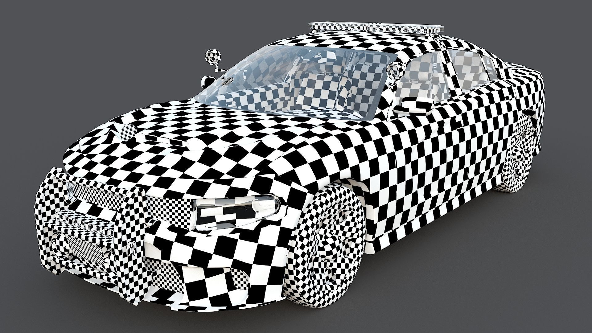 Four police cars of the Dodge Charger SRT and Hellcat brand 3D Model Collection_54