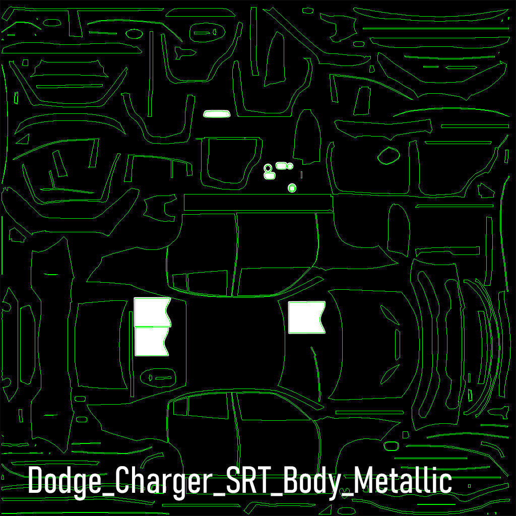 Four police cars of the Dodge Charger SRT and Hellcat brand 3D Model Collection_104