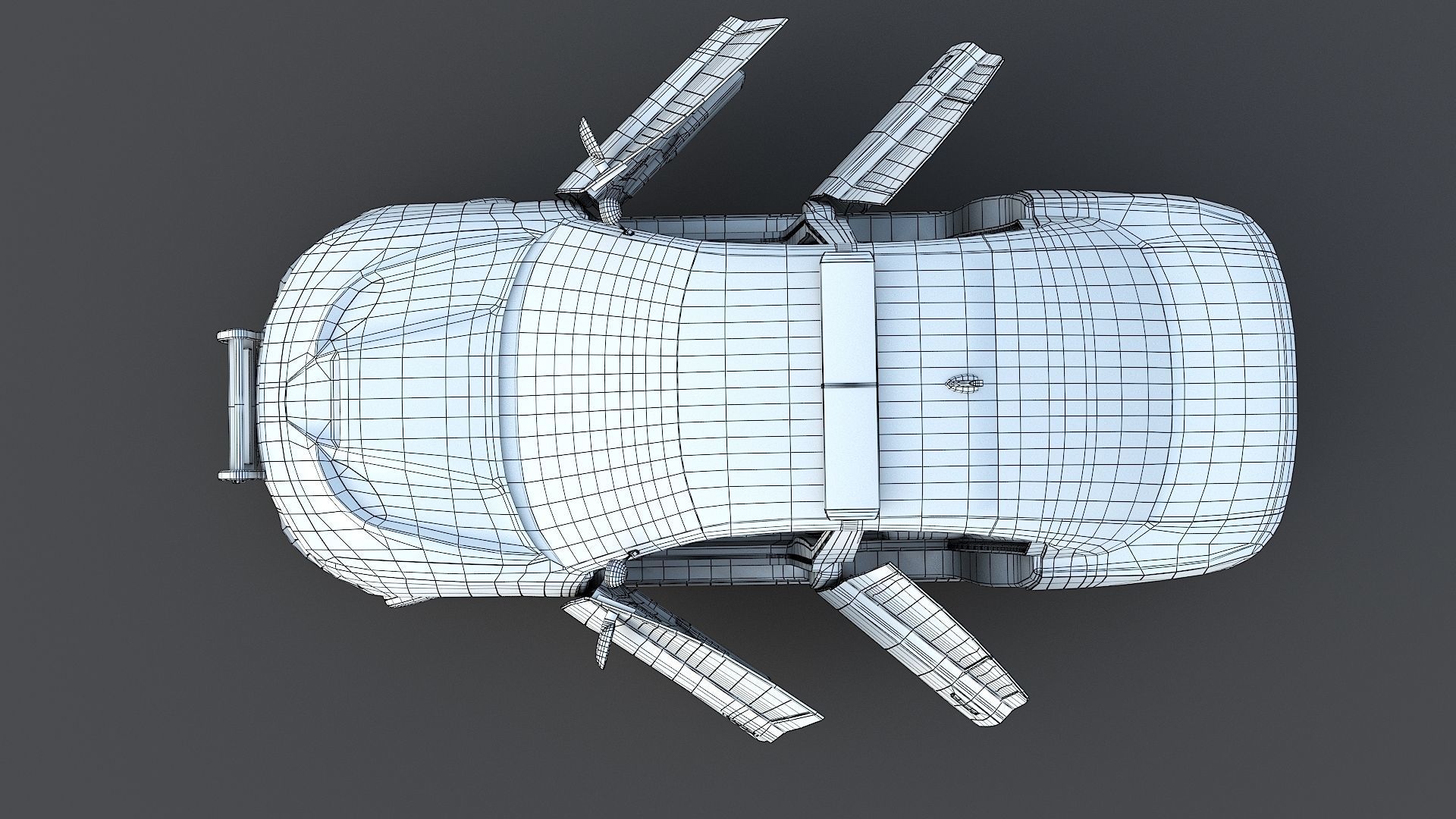 Four police cars of the Dodge Charger SRT and Hellcat brand 3D Model Collection_26