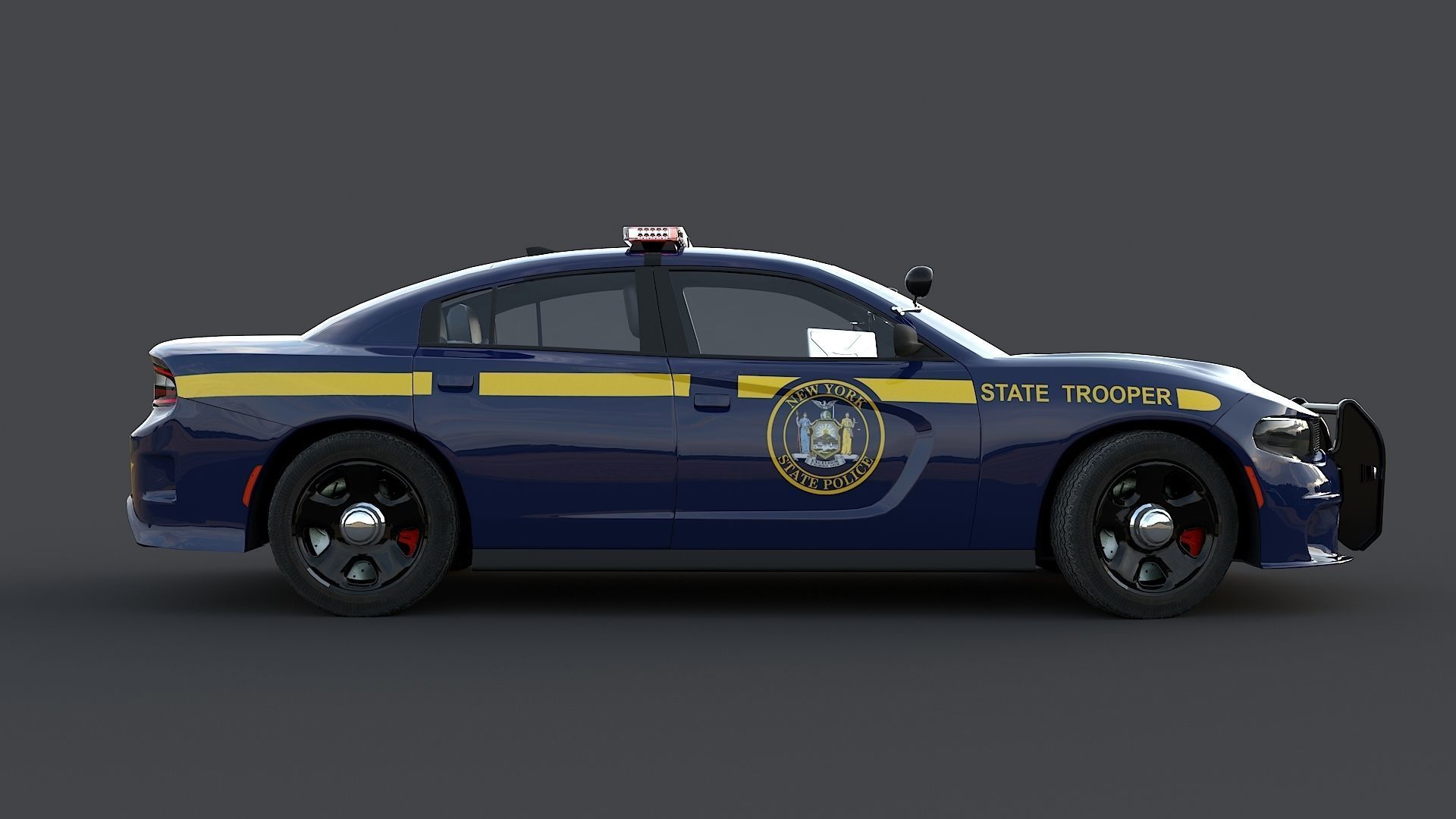 Four police cars of the Dodge Charger SRT and Hellcat brand 3D Model Collection_80