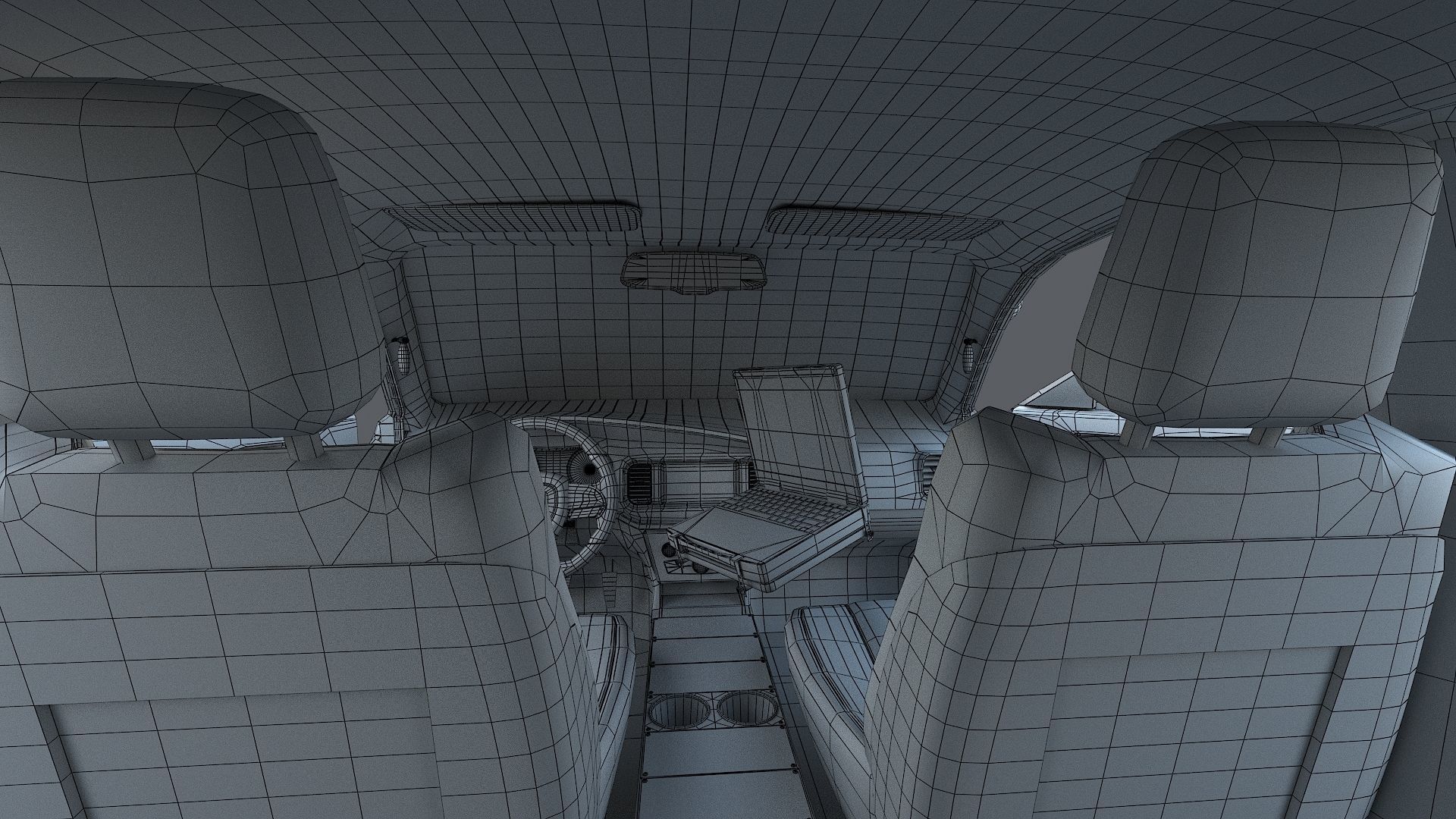 Four police cars of the Dodge Charger SRT and Hellcat brand 3D Model Collection_89