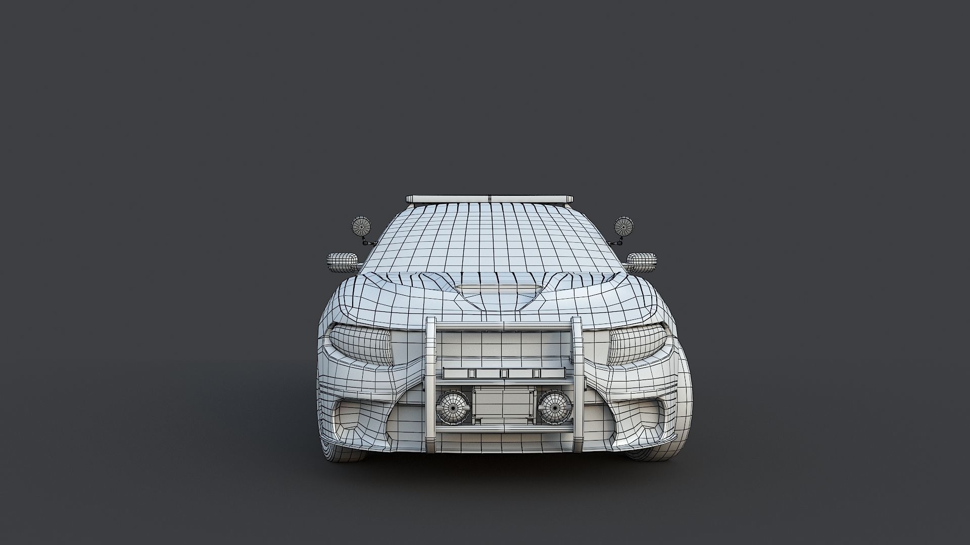 Four police cars of the Dodge Charger SRT and Hellcat brand 3D Model Collection_86