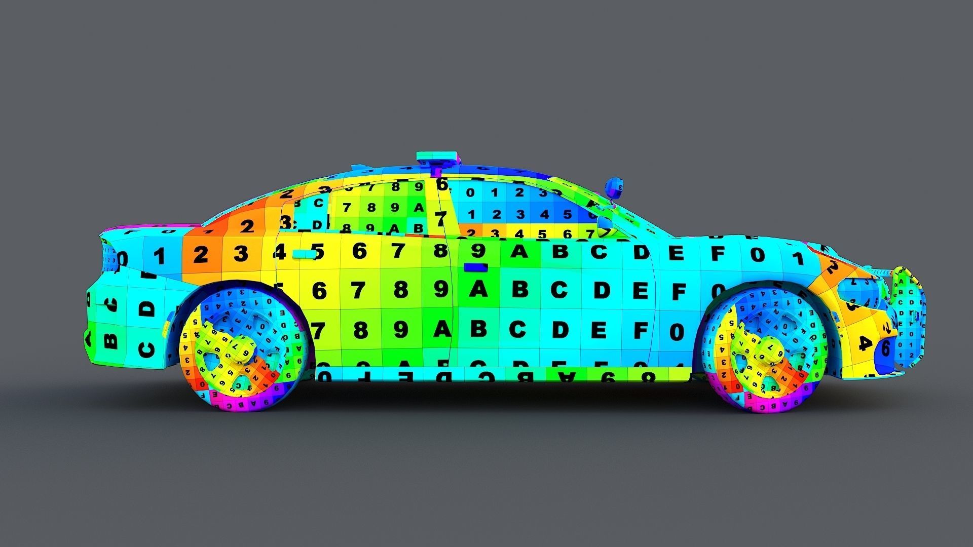 Four police cars of the Dodge Charger SRT and Hellcat brand 3D Model Collection_99