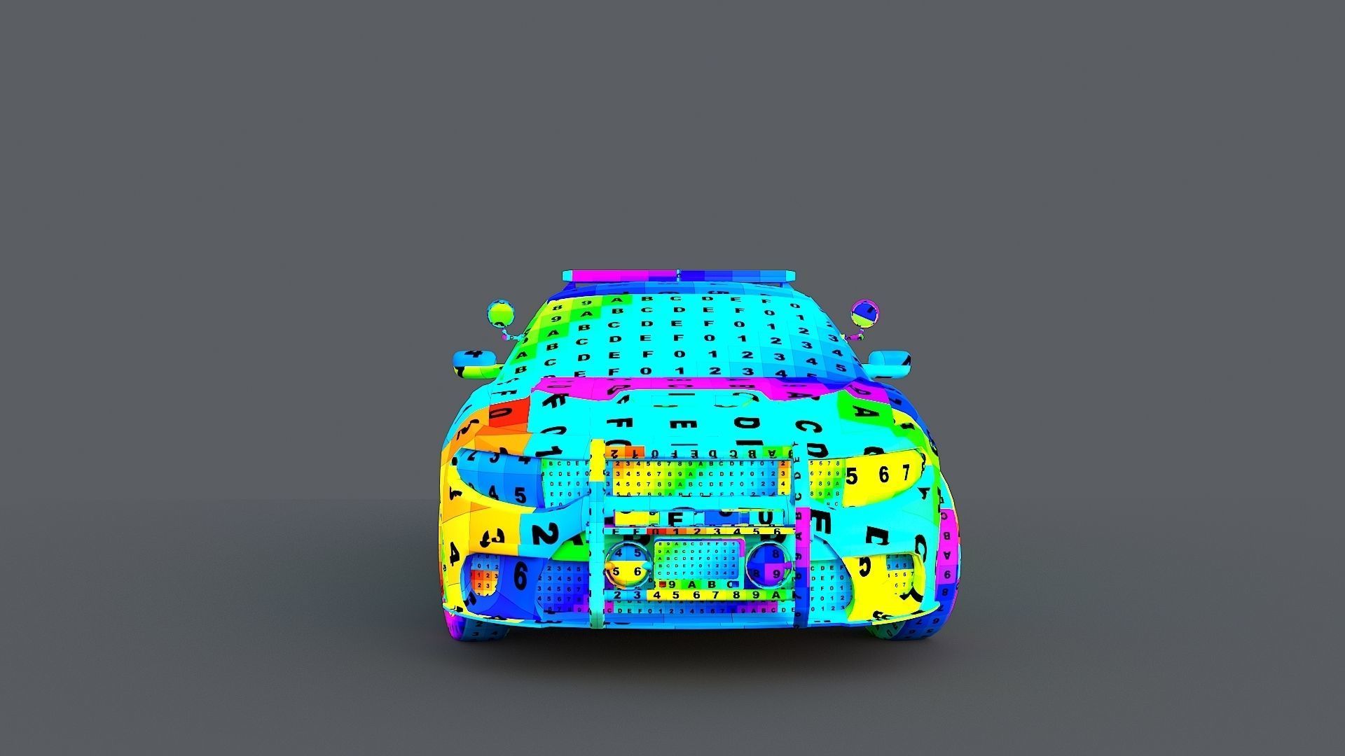 Four police cars of the Dodge Charger SRT and Hellcat brand 3D Model Collection_28