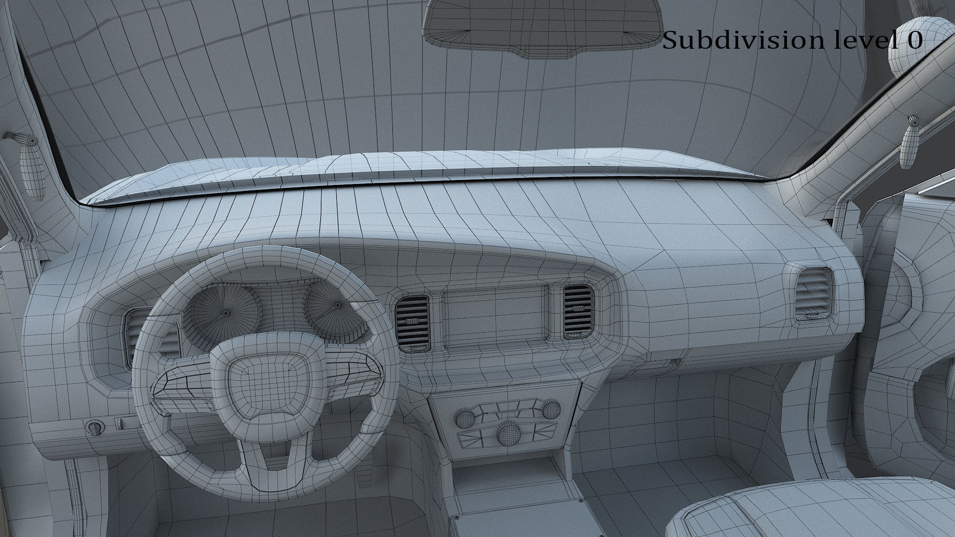 Four police cars of the Dodge Charger SRT and Hellcat brand 3D Model Collection_70