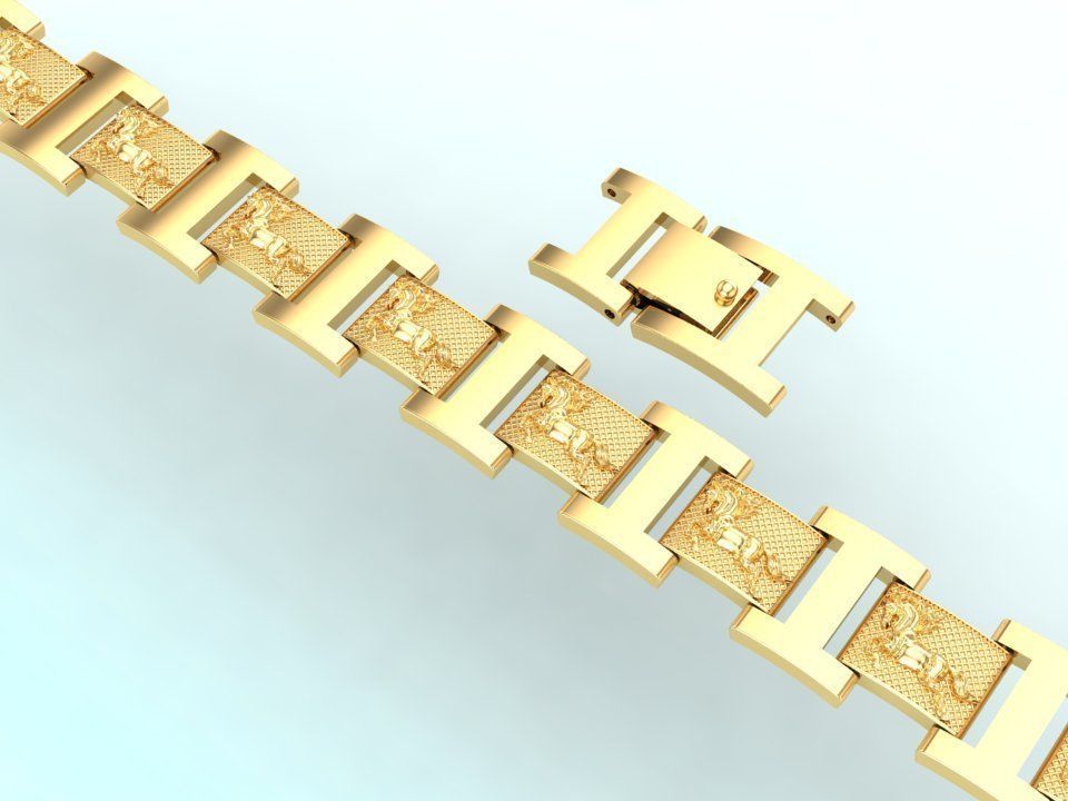 Horse bracelet - Chain bracelets - Mens bracelets - N500 3D print model_12
