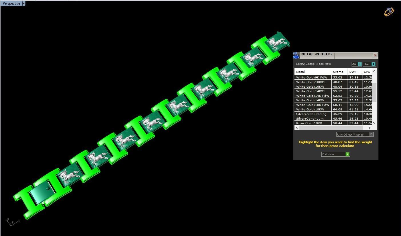 Horse bracelet - Chain bracelets - Mens bracelets - N500 3D print model_7