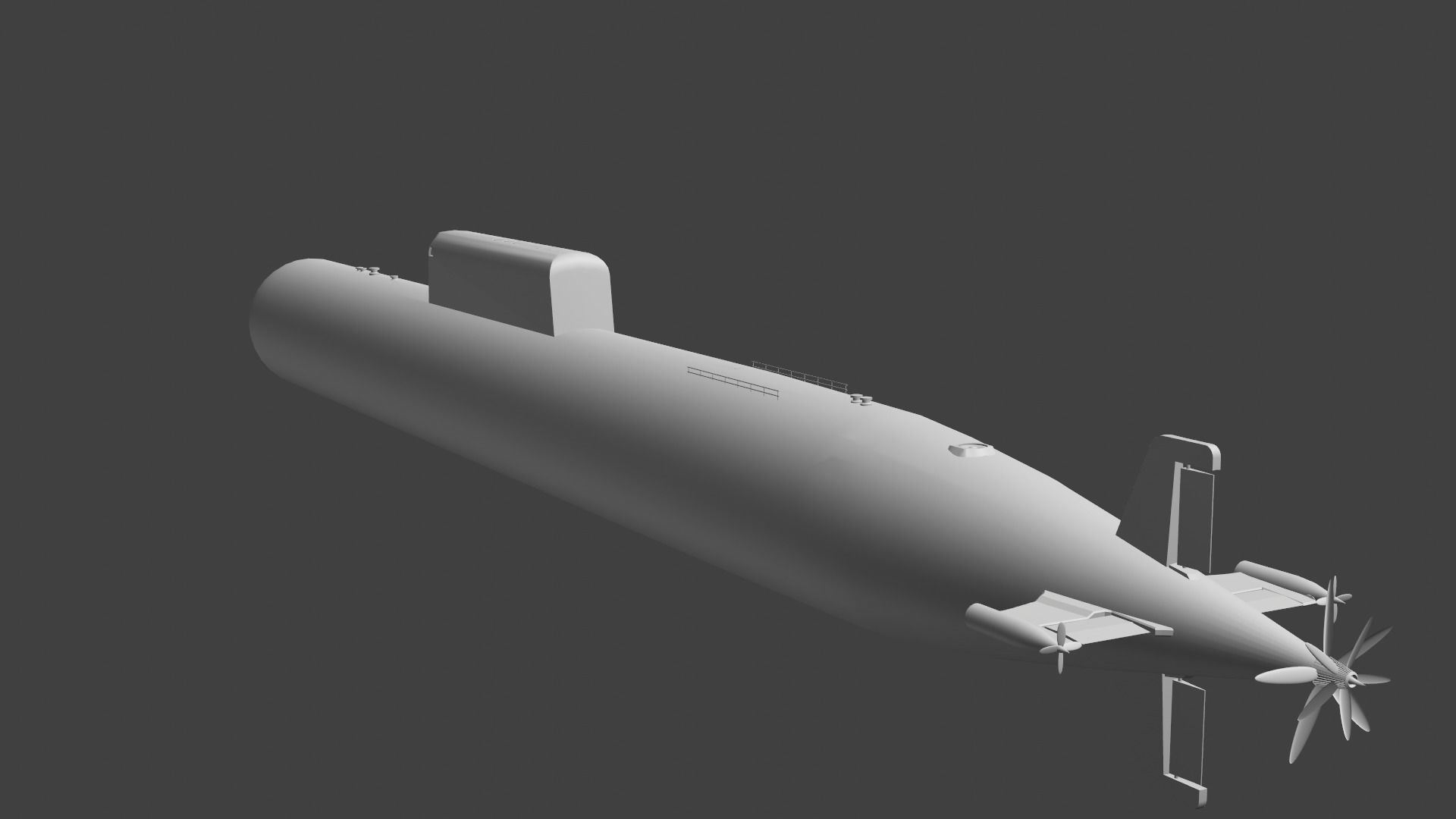 Russian Nuclear submarine Komsomolets Free low-poly 3D model_4