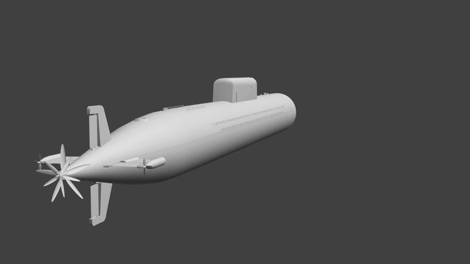 Russian Nuclear submarine Komsomolets Free low-poly 3D model_3