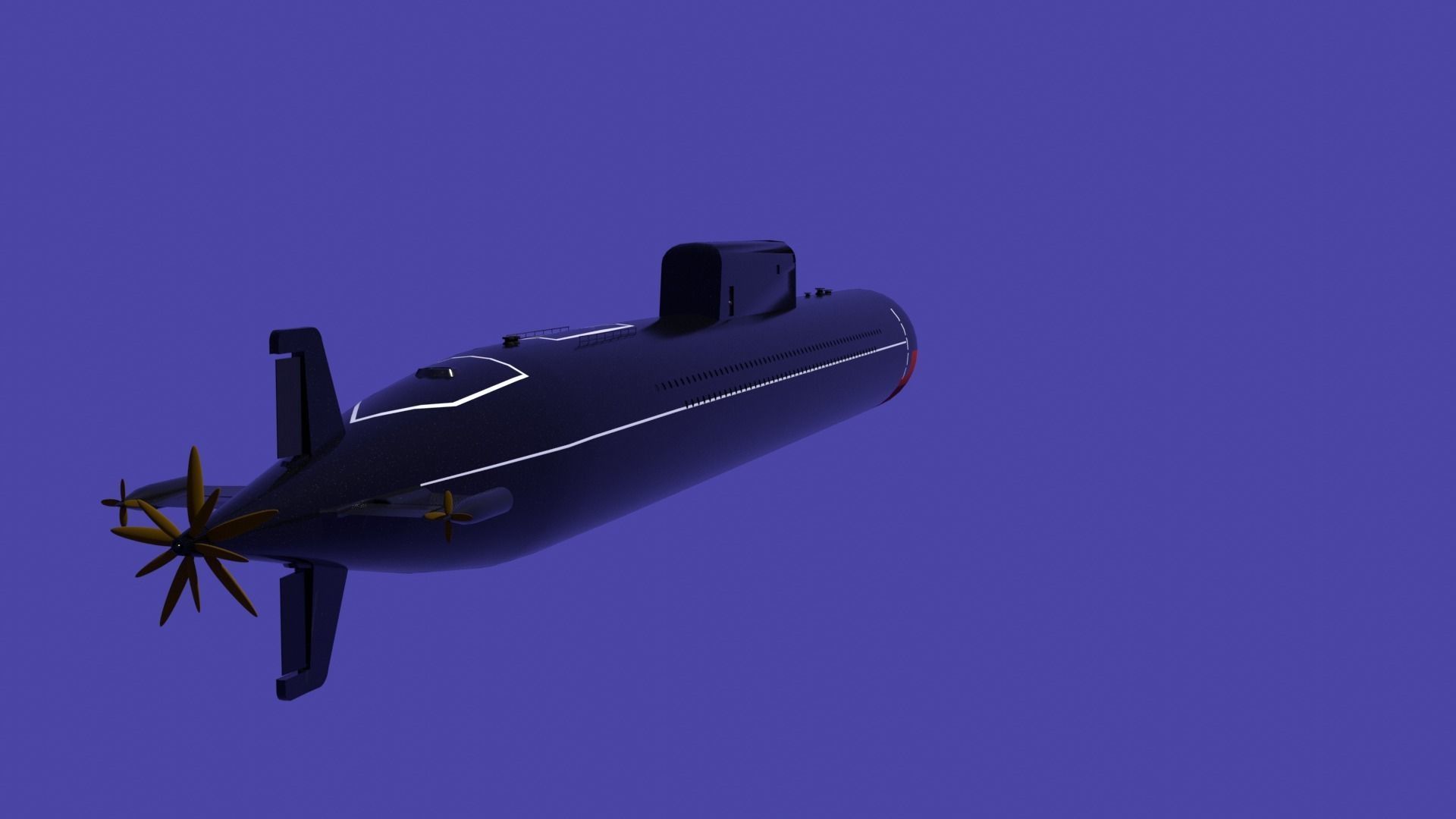 Russian Nuclear submarine Komsomolets Free low-poly 3D model_2