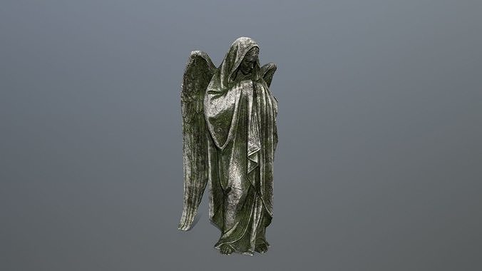 Angel Statue 1 Low-poly 3D model