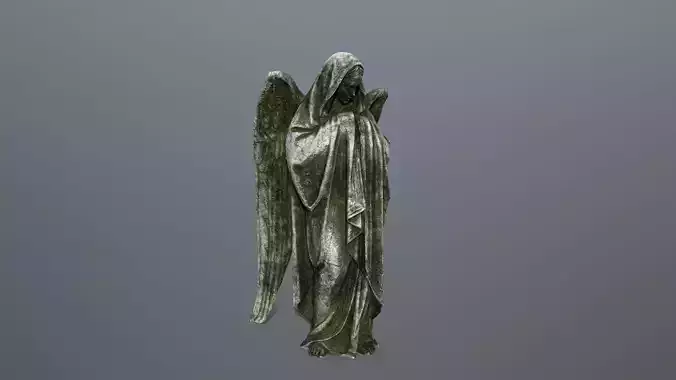 Angel Statue 1 Low-poly 3D model