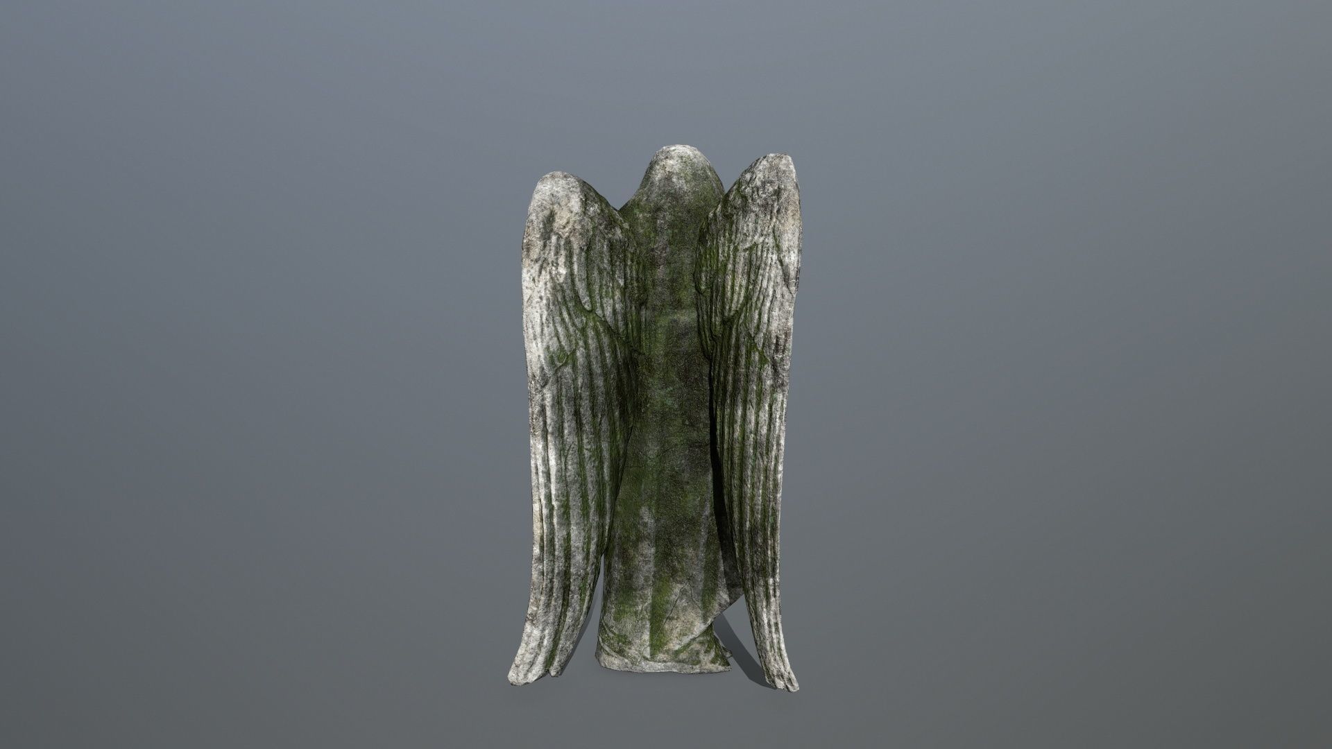 Angel Statue 1 Low-poly 3D model_5