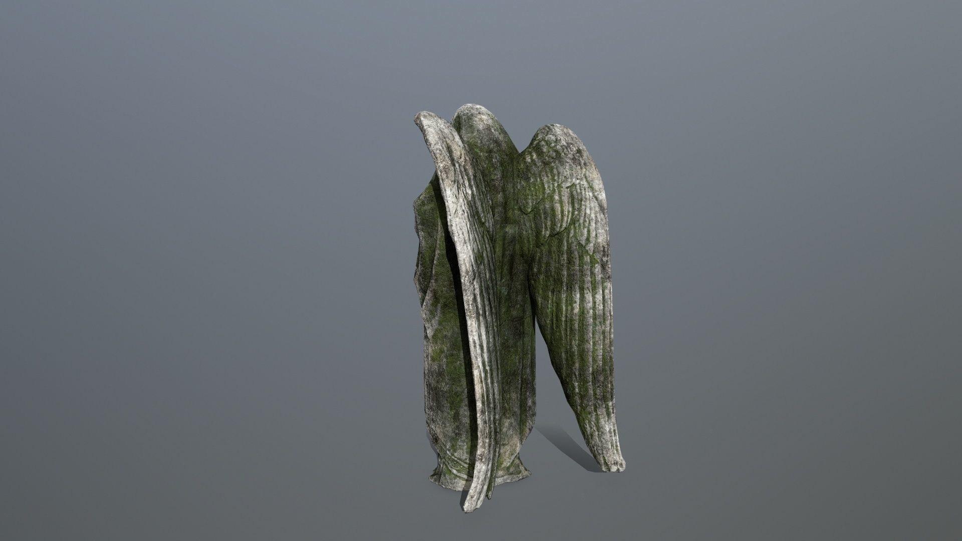 Angel Statue 1 Low-poly 3D model_4