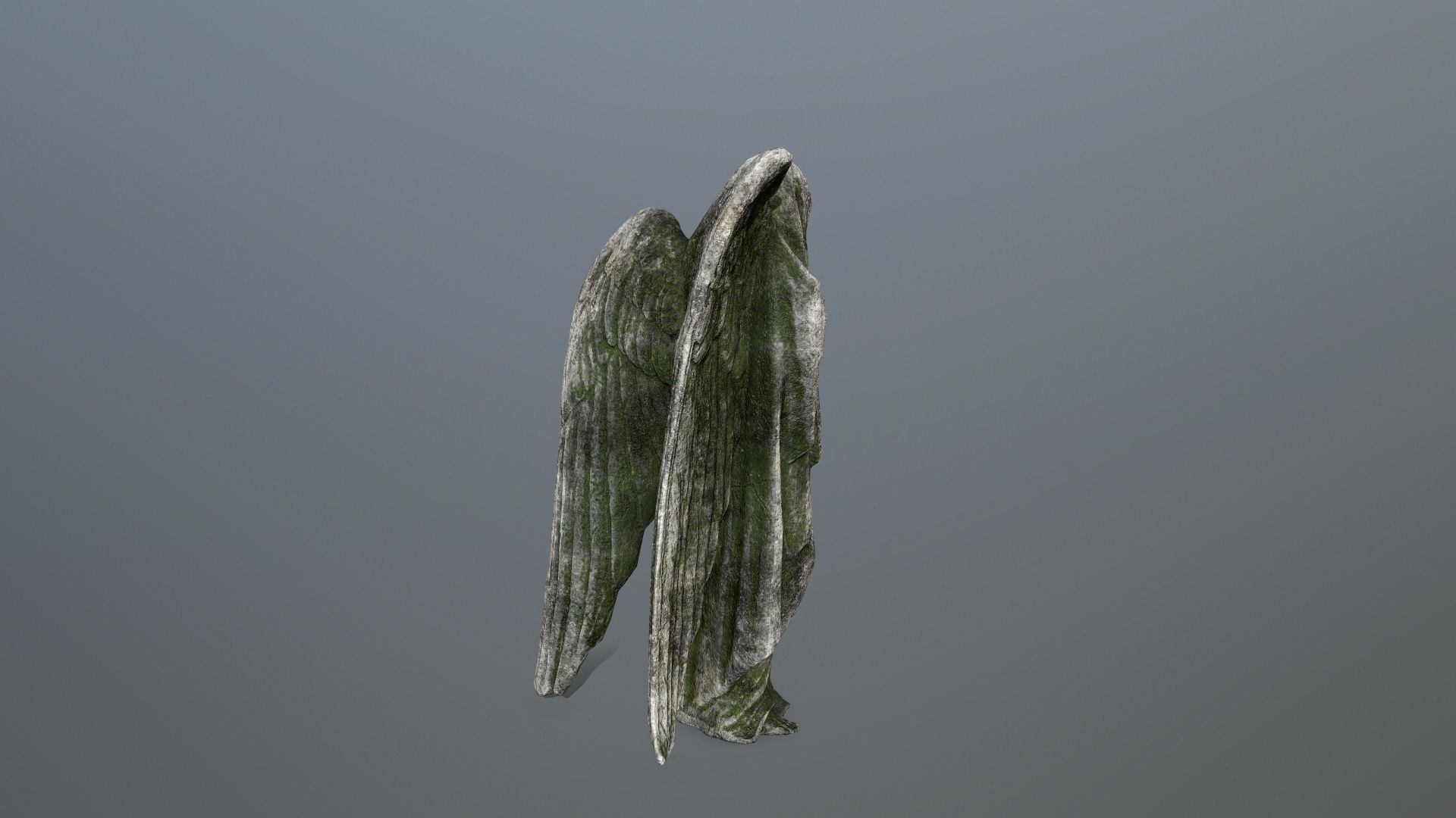 Angel Statue 1 Low-poly 3D model_6