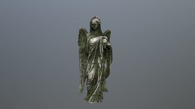 Angel Statue 2 Low-poly 3D model