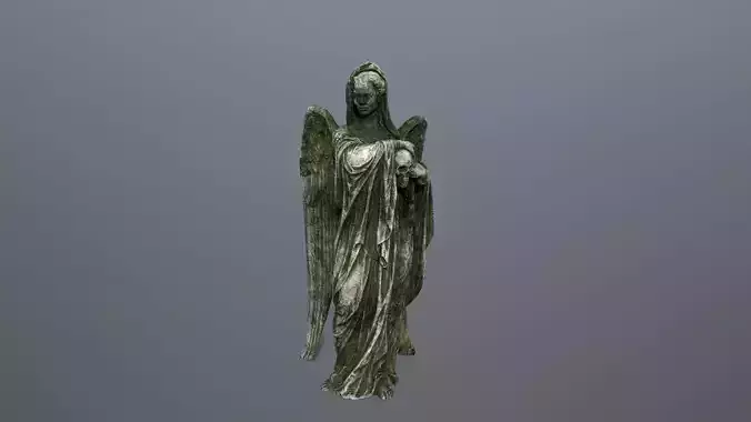 Angel Statue 2 Low-poly 3D model