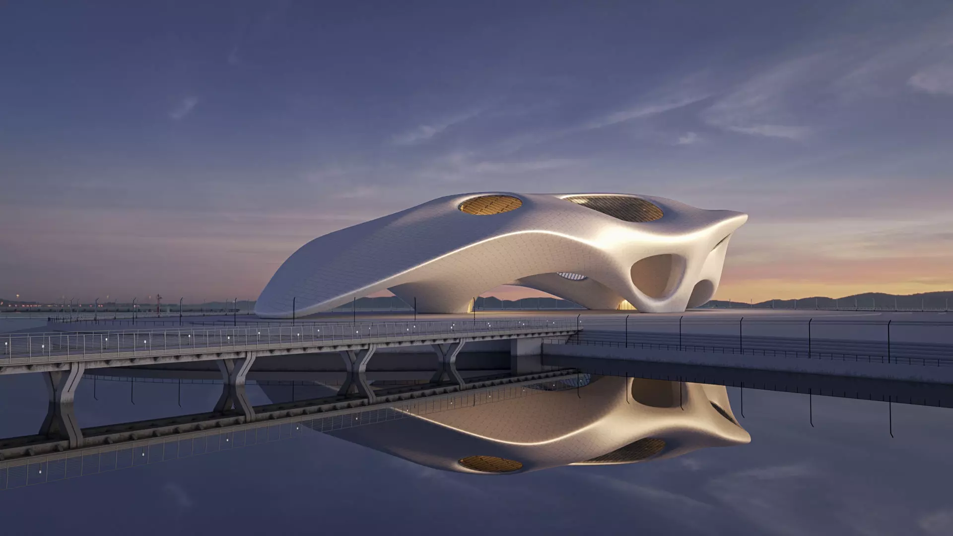 Futuristic building 35 3D model_0